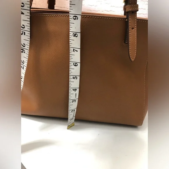 Tory Burch Emerson Handbag Tote Bag Brown Leather Ladies From Japan Used - Picture 7 of 12